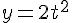 y = 2{t^2}